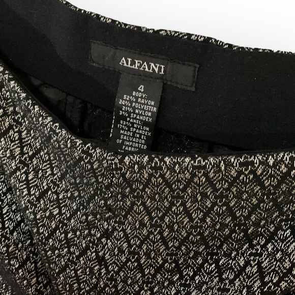 Alfani Silver Y2K Ikat Elastic Band Pull On Ankle Trouser Pant Women’s 4​ - Picture 6 of 11